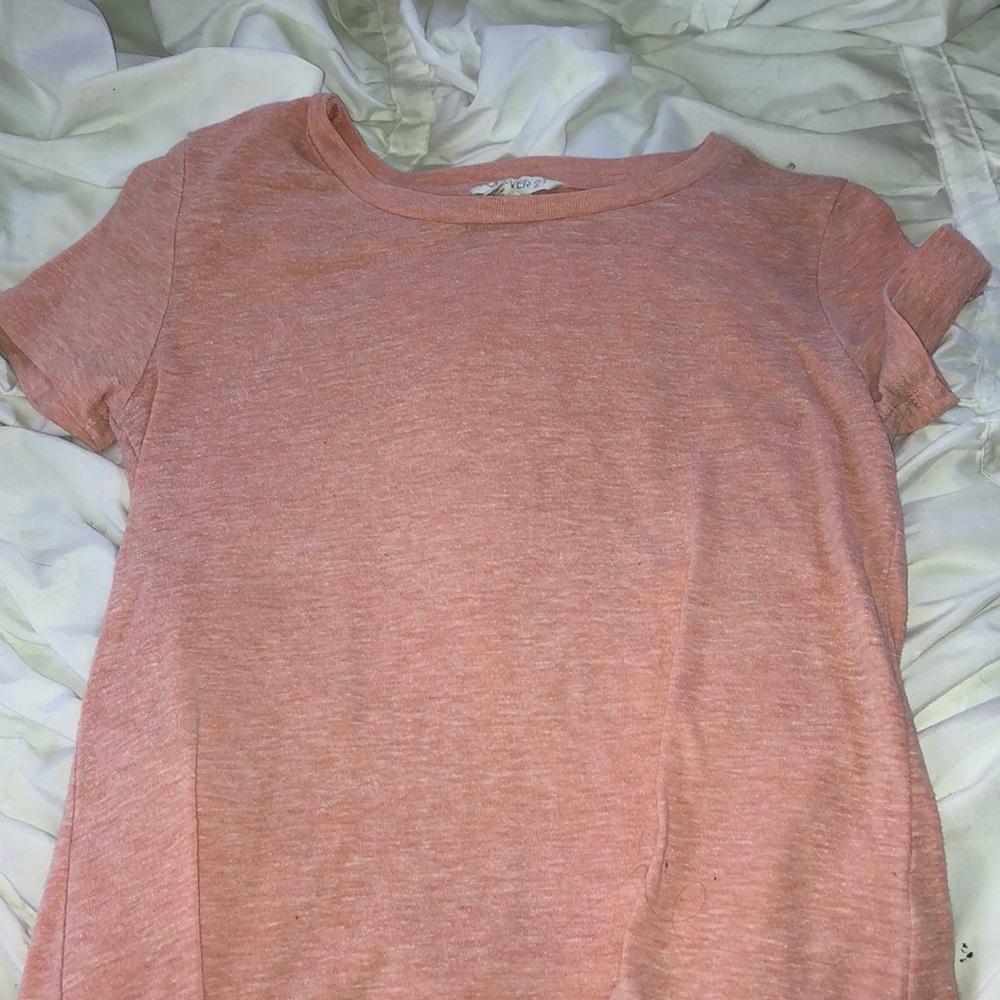 plain peach tee